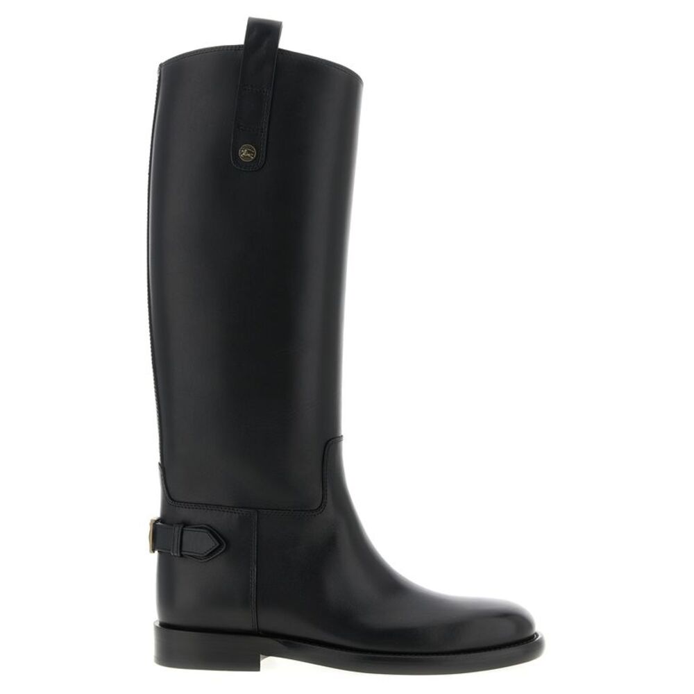Burberry Black Calfskin Over The Women's Knee
